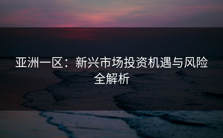 亚洲一区：新兴市场投资机遇与风险全解析